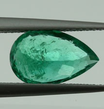 Ethiopian Emerald, Pear, Single, 2.26 ct, Shakiso deposit